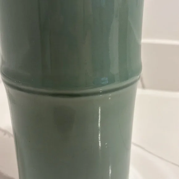 Japanese Ikebana Bamboo Ceramic Vase - Picture 5 of 7